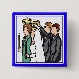 Button: Russian Orthodox 15 Cm Square Badge