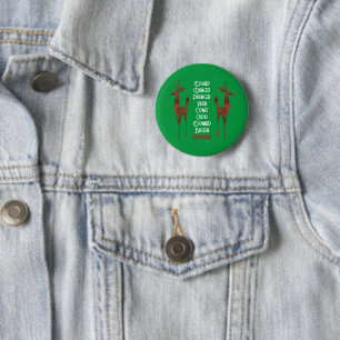 Button - Santa's Reindeer -Rudolph