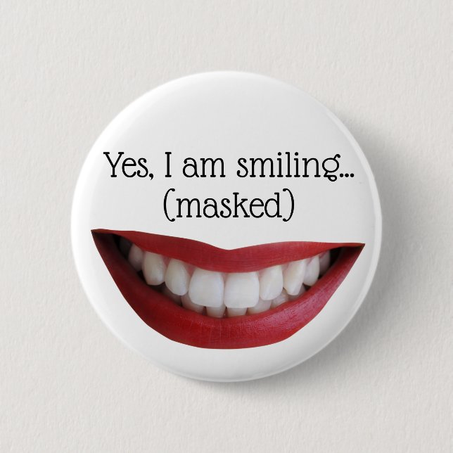 Button Smile - for Masks (Front)