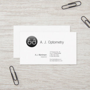 Button Style Old Fashioned Glasses Business Card