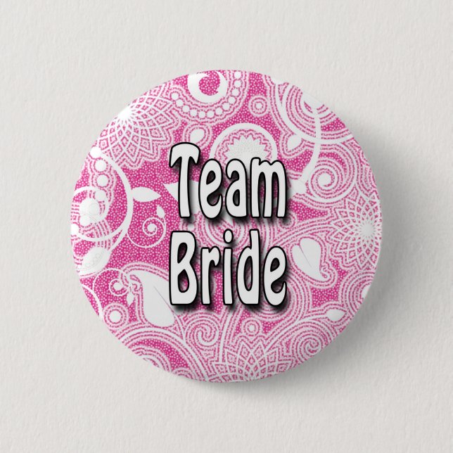 Button: Team Bride 6 Cm Round Badge (Front)