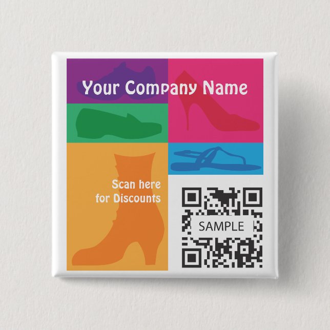 Button Template Fashion Shoes (Front)