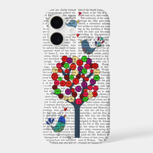 Button Tree and Birds Blue (Back)