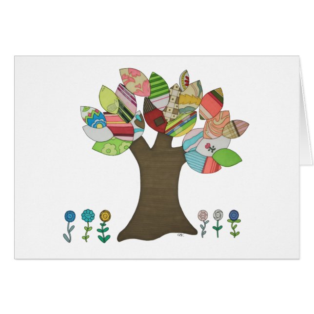 Button Tree Blank Notecard (Front Horizontal)