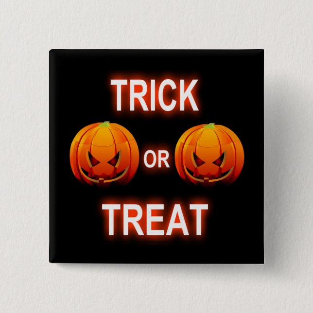 Button Trick Or Treat Pumpkins (Front)