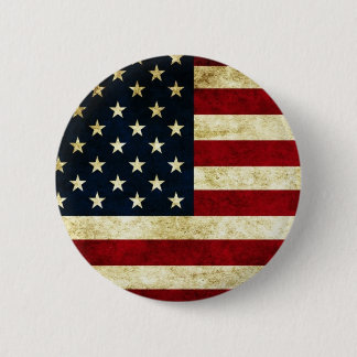 button, usa, flag 6 cm round badge