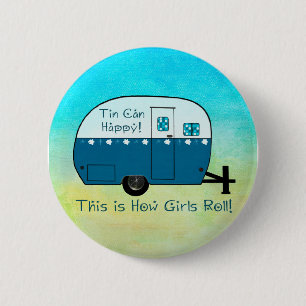 BUTTON   Vintage Camper