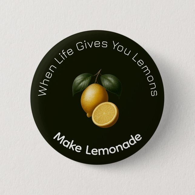 Button - When Life Gives You Lemons Make Lemonade (Front)