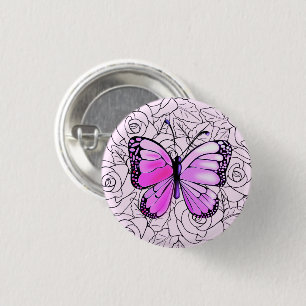 Button with Butterfly