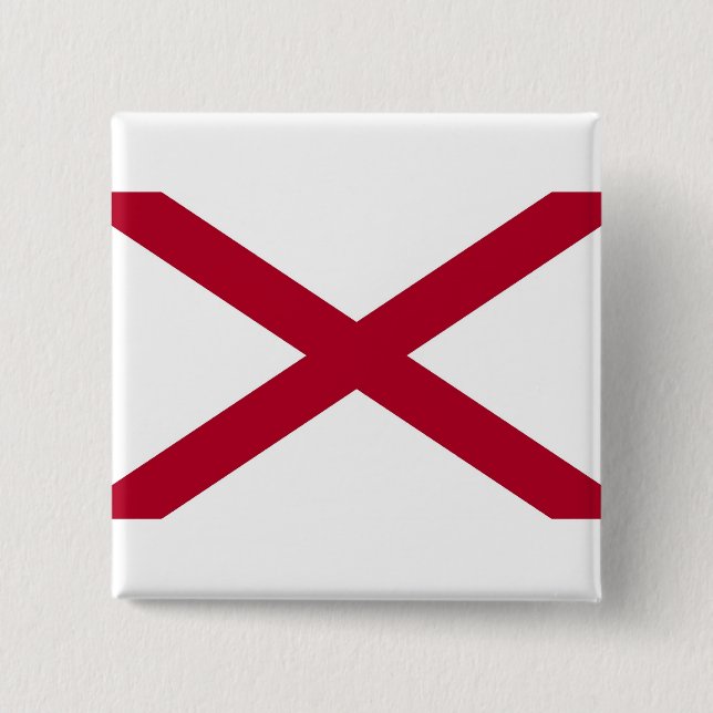 Button with Flag of Alabama (Front)