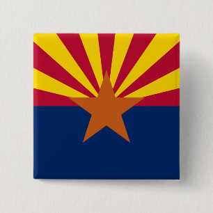 Button with Flag of Arizona