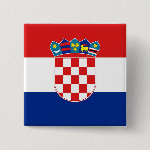 Button with Flag of Croatia
