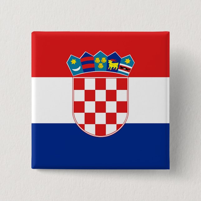 Button with Flag of Croatia (Front)