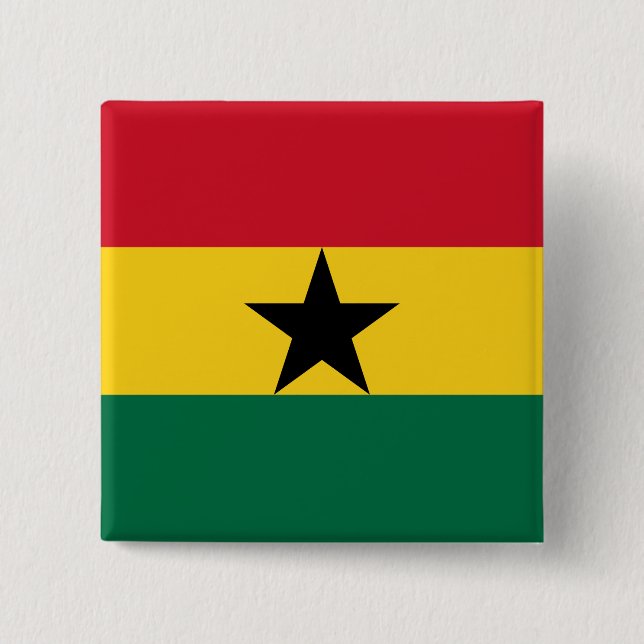 Button with Flag of Ghana (Front)