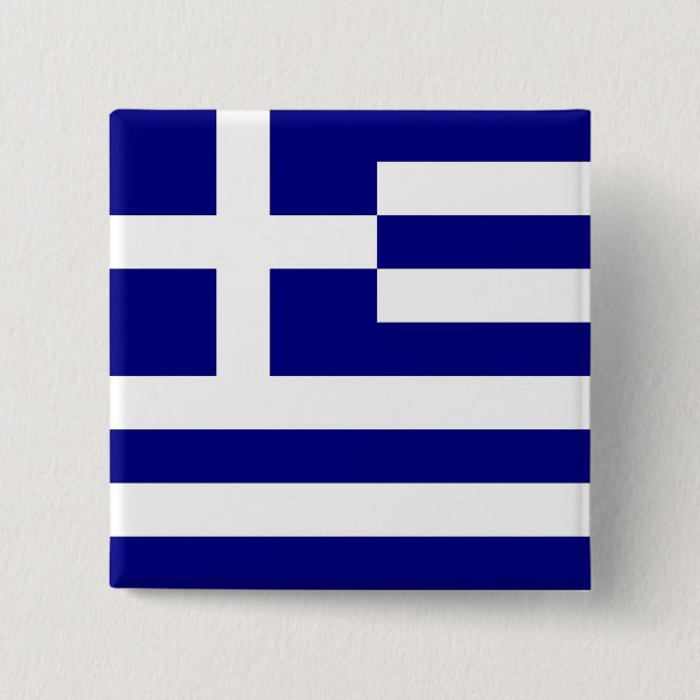 Button with Flag of Greece (Front)