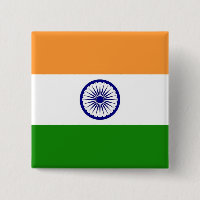 Button with Flag of India
