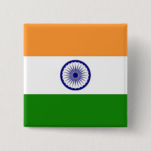 Button with Flag of India