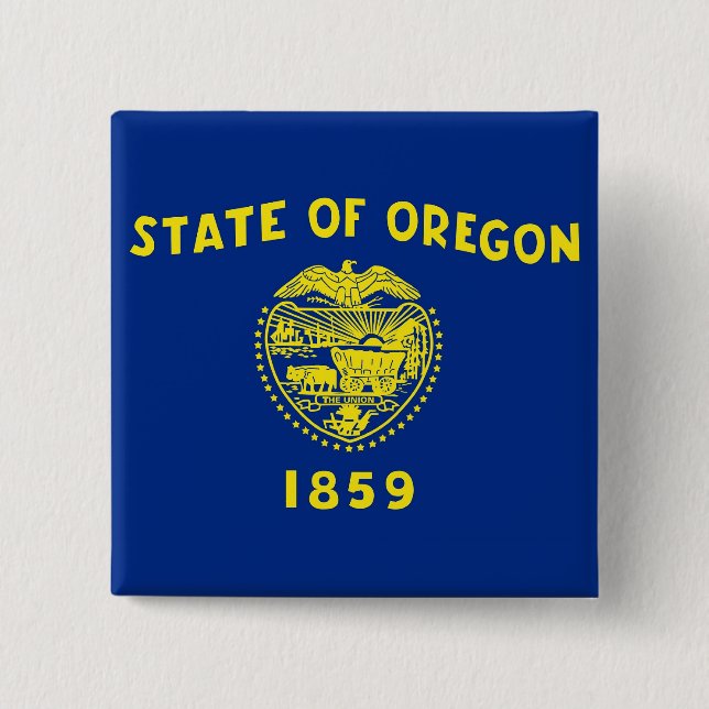 Button with Flag of Oregon (Front)