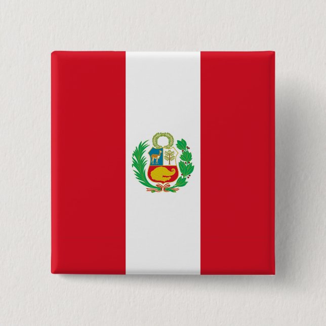 Button with Flag of Peru (Front)