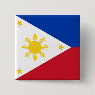 Button with Flag of Philippines