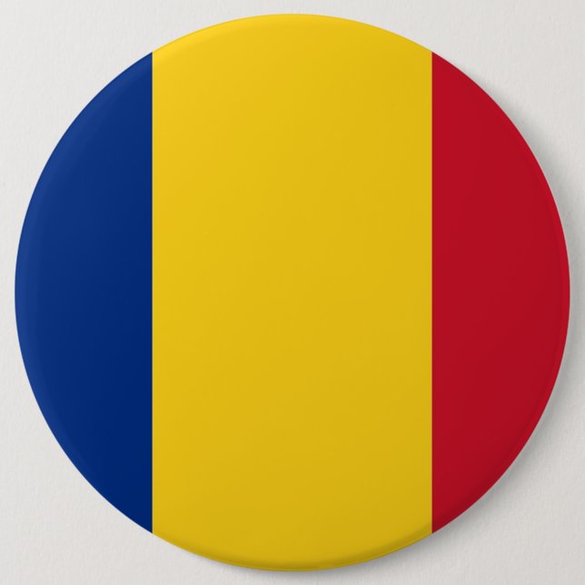Button with Flag of Romania (Front)