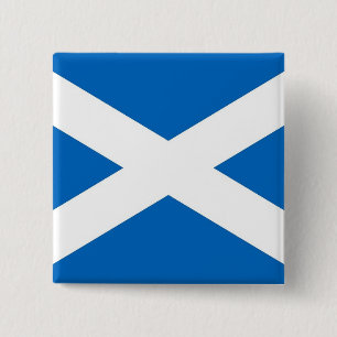 Button with Flag of Scotland
