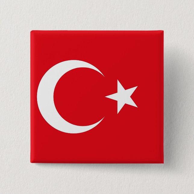 Button with Flag of Turkey (Front)