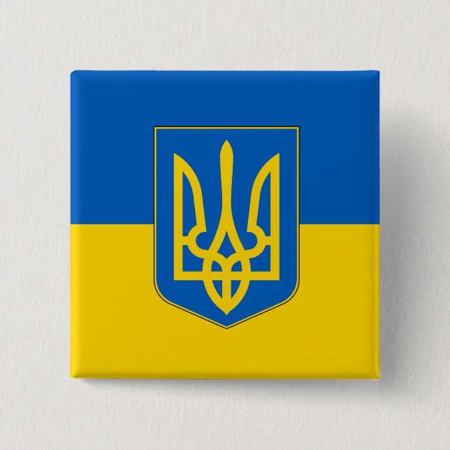 Button with Flag of Ukraine (Front)
