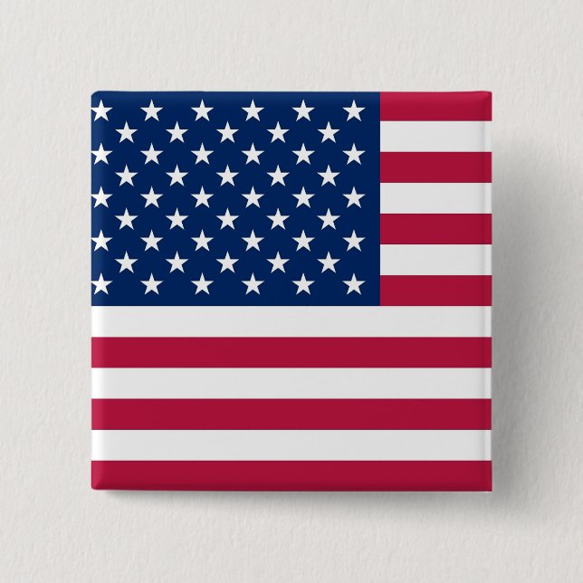 Button with Flag of USA (Front)