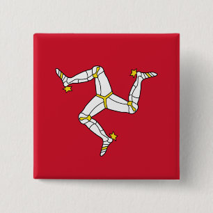 Button with Isle of Man Flag, United Kingdom