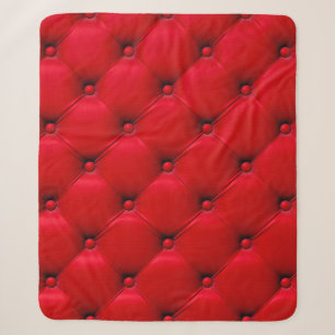 Buttoned on the red Texture. Repeat pattern Sherpa Blanket