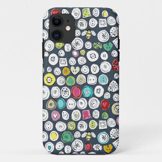 buttons and bees slate Case-Mate iPhone case (Back)