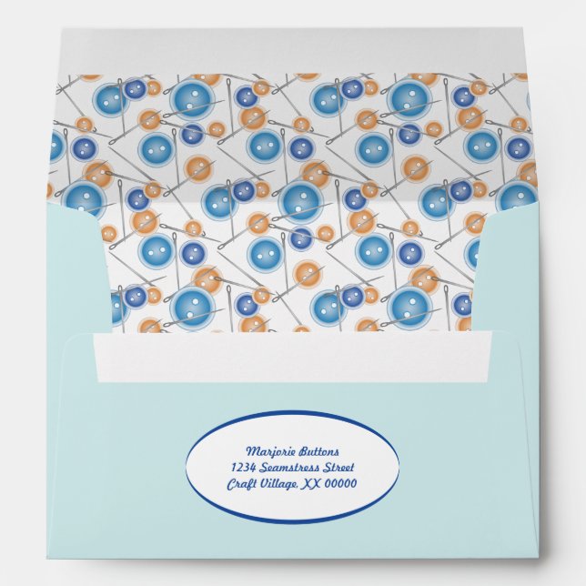 Buttons and Sewing Needles Envelope (Back (Bottom))