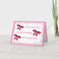 Buttons & Bows- customise for any age