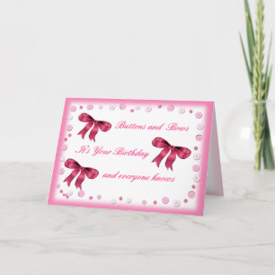 Buttons & Bows- customise for any age Card
