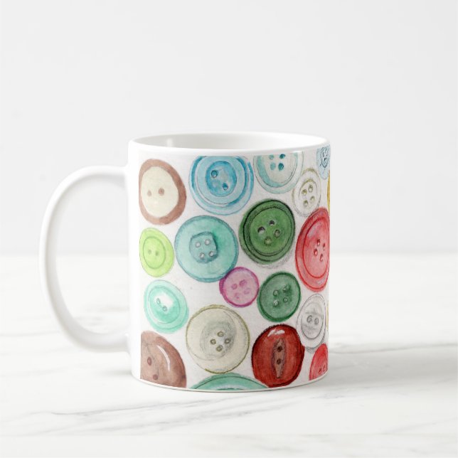 Buttons! design on a Mug / Cup (Left)