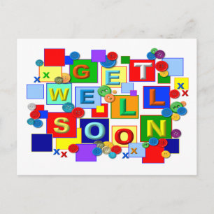 BUTTONS ~  Get Well Postcard