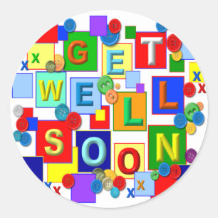 BUTTONS ~ Get Well Stickers