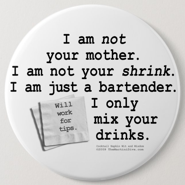 Buttons - I'M A BARTENDER (Front)