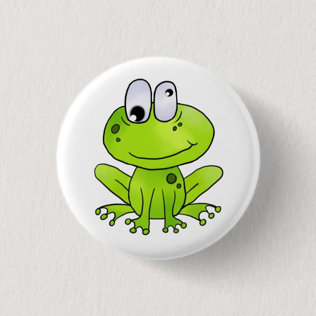 Buttons, lustiger Frosch 3 Cm Round Badge (Front)