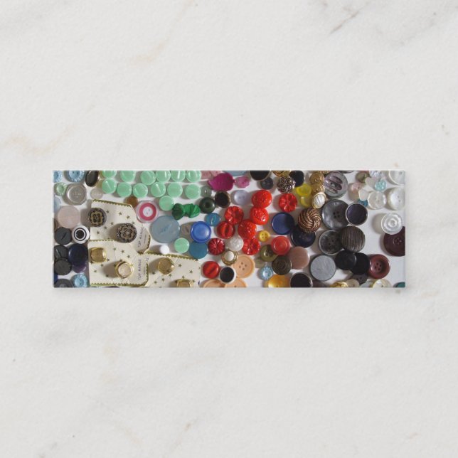 Buttons Mini Business Card (Front)