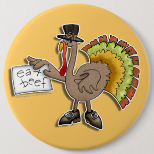 Buttons, Pins, Badges - Thanksgiving Turkey