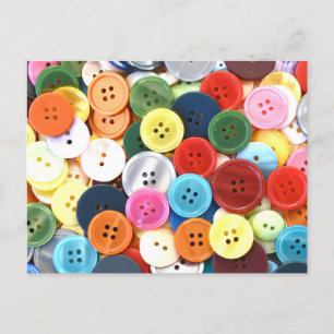Buttons Sewing Photo Postcard