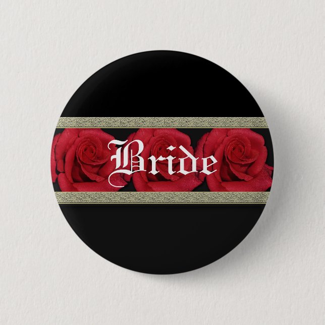 Buttons template - customisable red roses (Front)