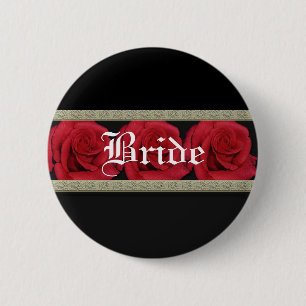 Buttons template - customisable red roses