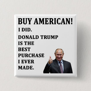 Buy American 15 Cm Square Badge