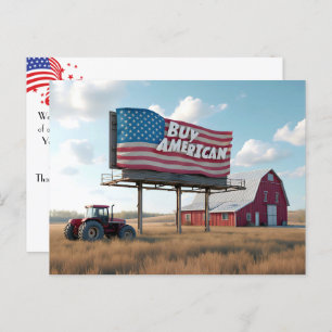 Buy American Billboard On Midwest Farmland Postcard