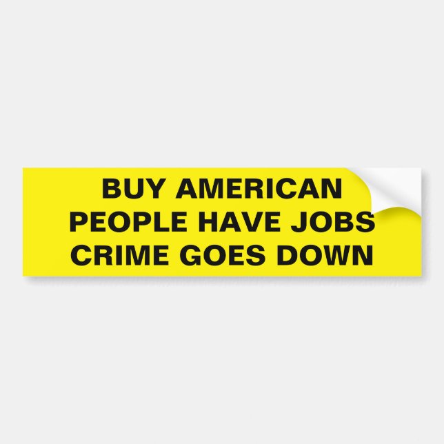 BUY AMERICAN BUMPER STICKER (Front)