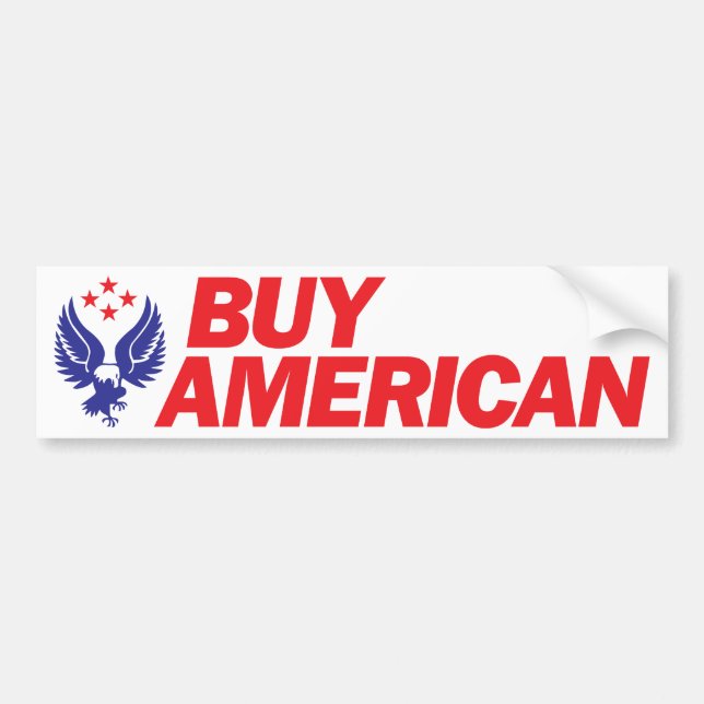 Buy American Bumper Sticker (Front)