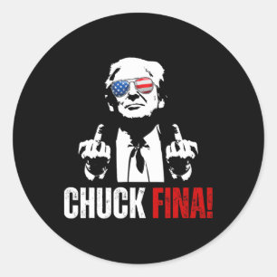 Buy American Chuck Fina China Trade Liberation Day Classic Round Sticker